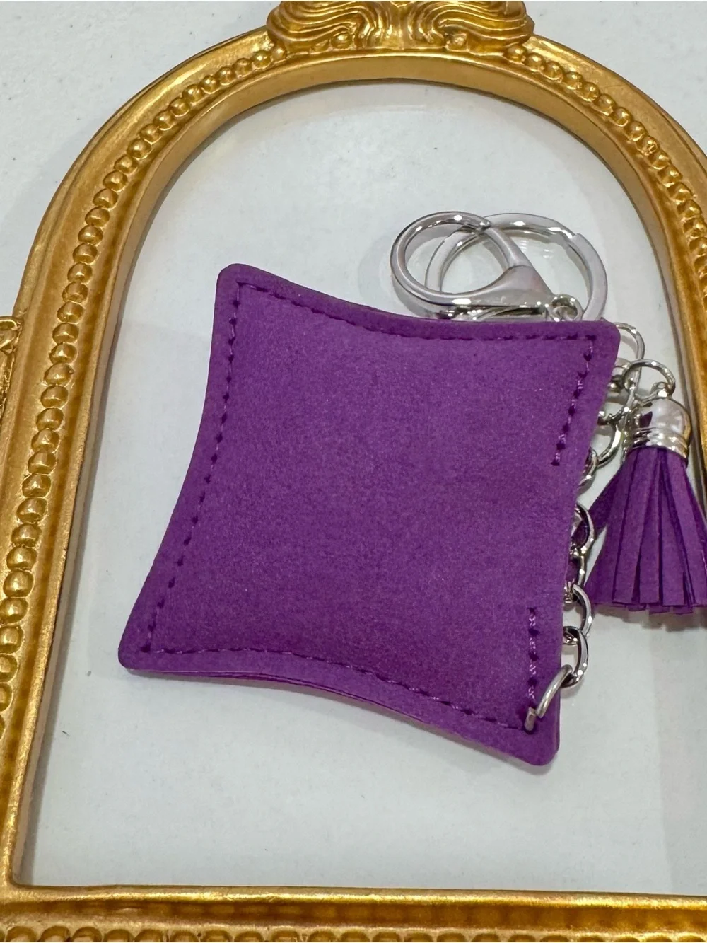 New Purple Crystal Keychain with Tassel